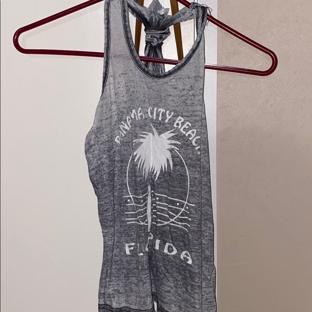 panama city beach grey tank top